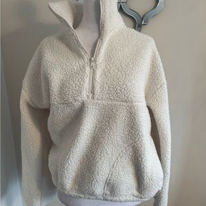 Gilly Hicks Cream Sherpa Pullover